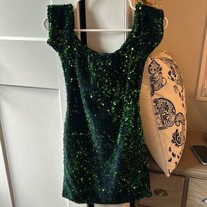 Green Sequin Dress - Size M